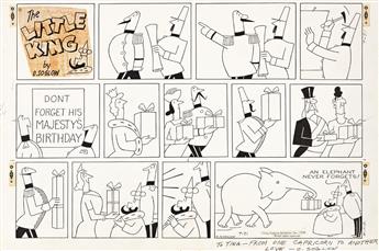 OTTO SOGLOW (1900-1975) Dont forget his Majestys Birthday. The Little King Sunday Comic strip.